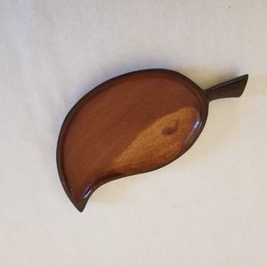 Small hand carved Mahogany plate